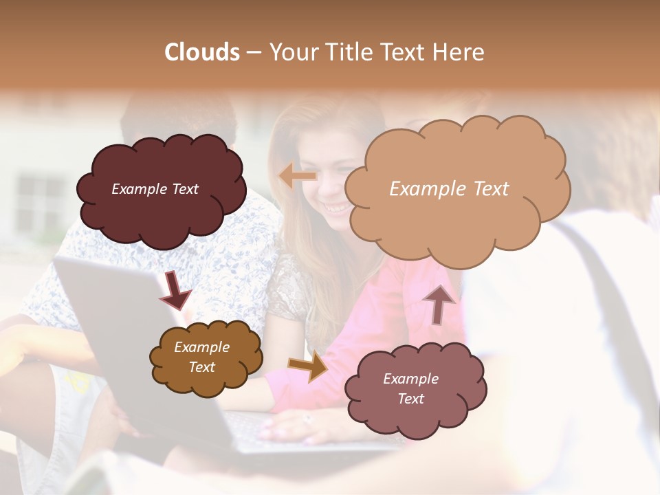 Friends Humorous Teen PowerPoint Template