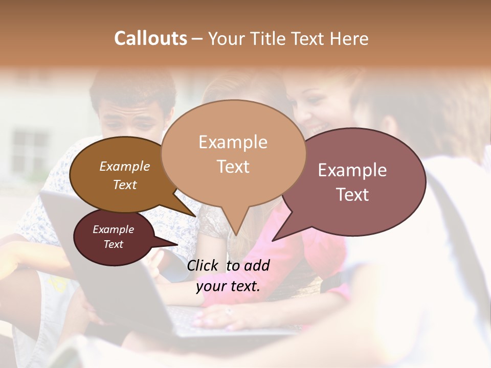 Friends Humorous Teen PowerPoint Template