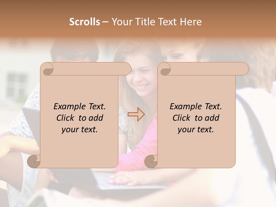 Friends Humorous Teen PowerPoint Template