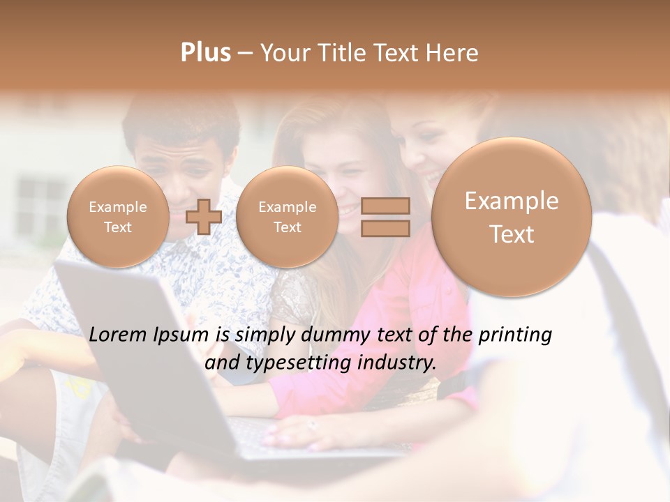 Friends Humorous Teen PowerPoint Template