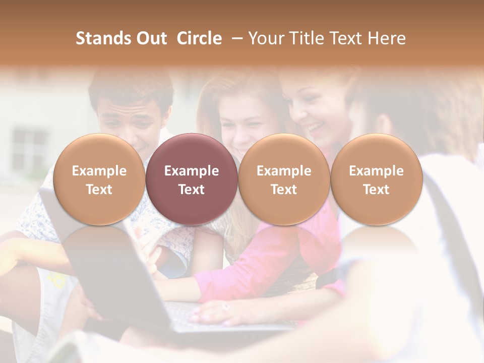 Friends Humorous Teen PowerPoint Template