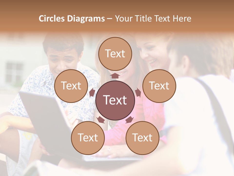 Friends Humorous Teen PowerPoint Template