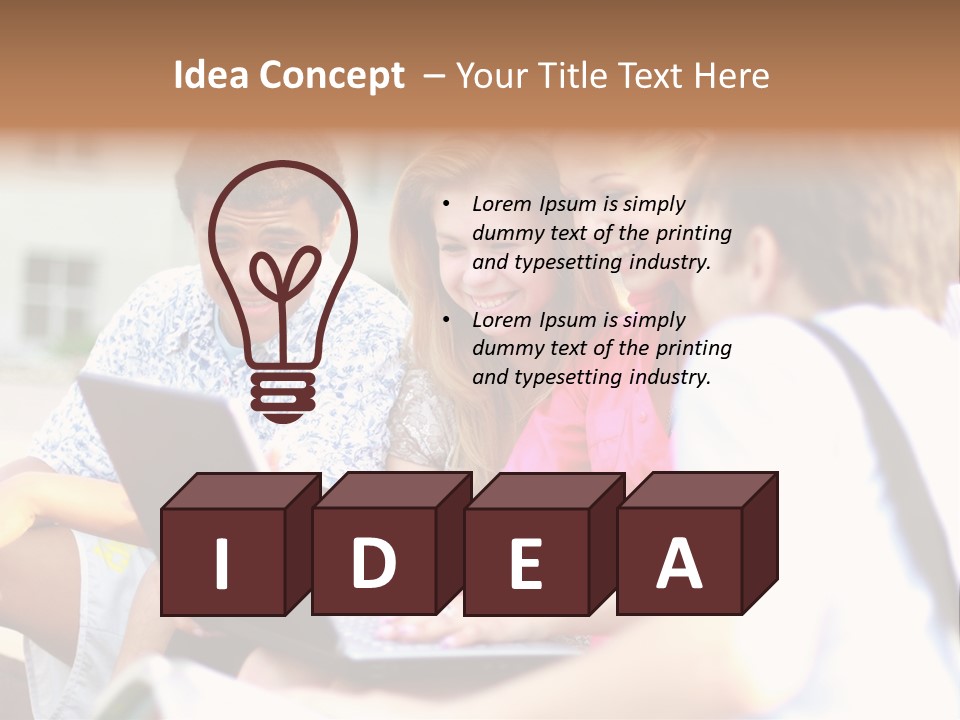 Friends Humorous Teen PowerPoint Template