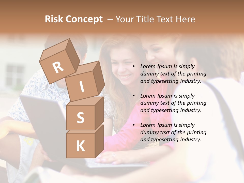 Friends Humorous Teen PowerPoint Template