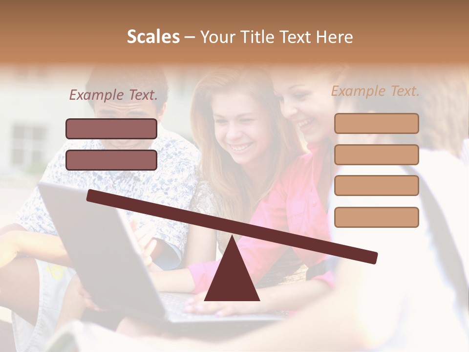 Friends Humorous Teen PowerPoint Template