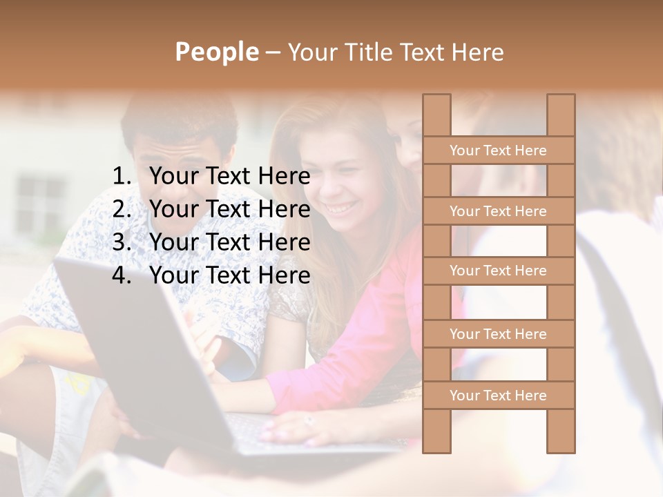 Friends Humorous Teen PowerPoint Template