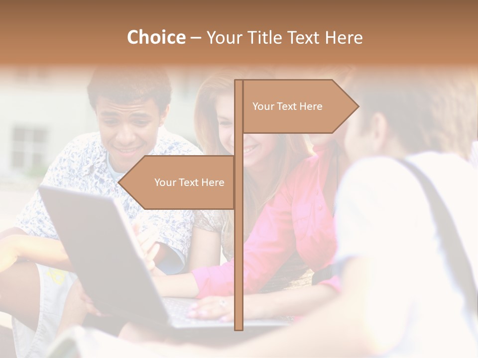 Friends Humorous Teen PowerPoint Template