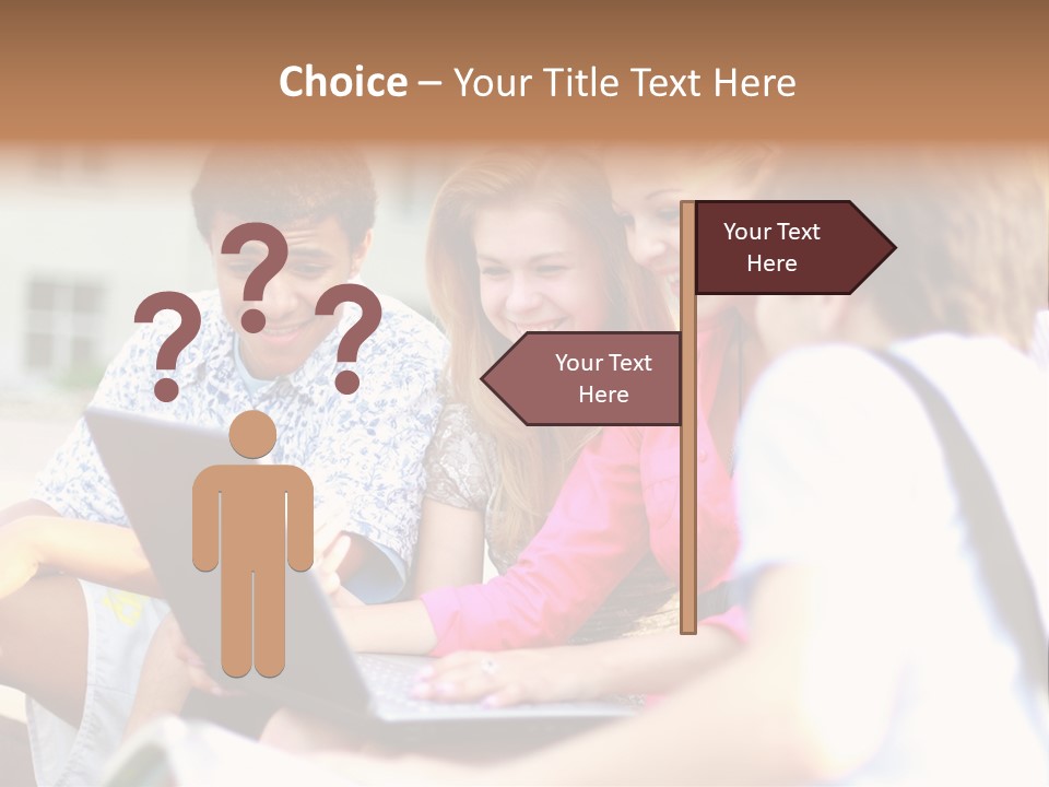 Friends Humorous Teen PowerPoint Template