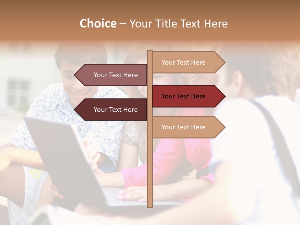 Friends Humorous Teen PowerPoint Template