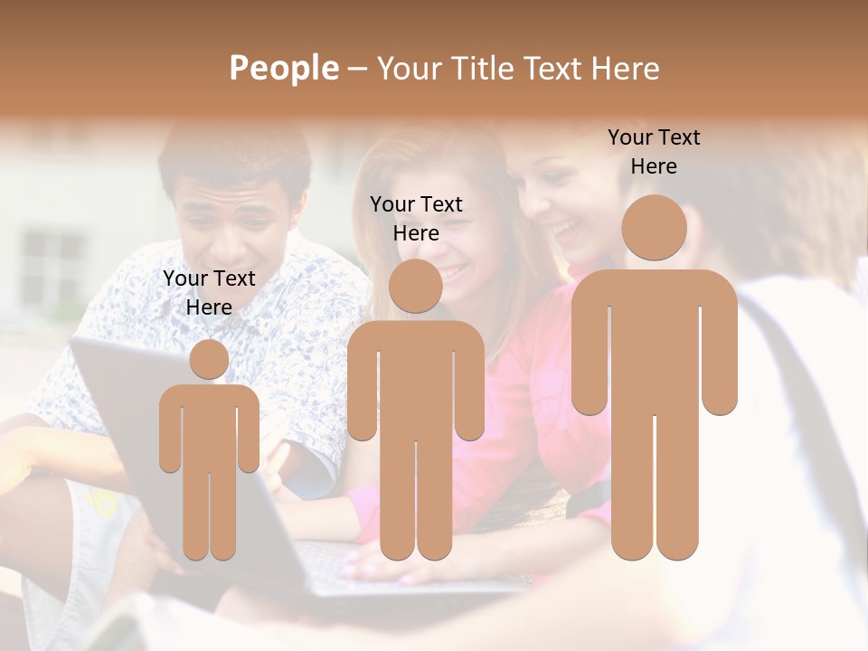 Friends Humorous Teen PowerPoint Template