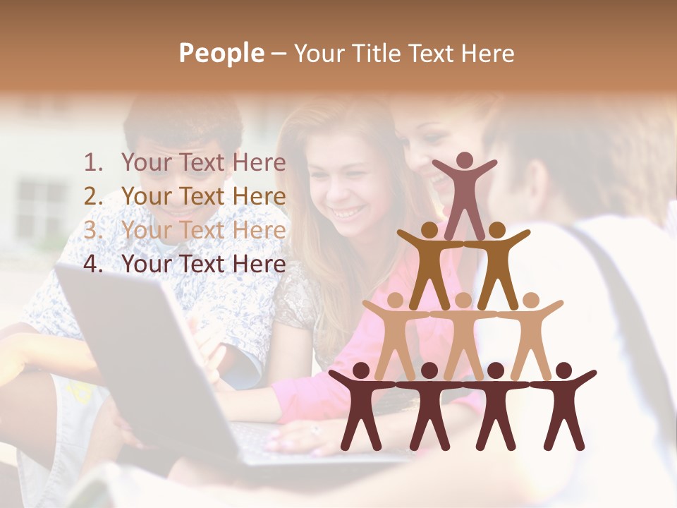 Friends Humorous Teen PowerPoint Template