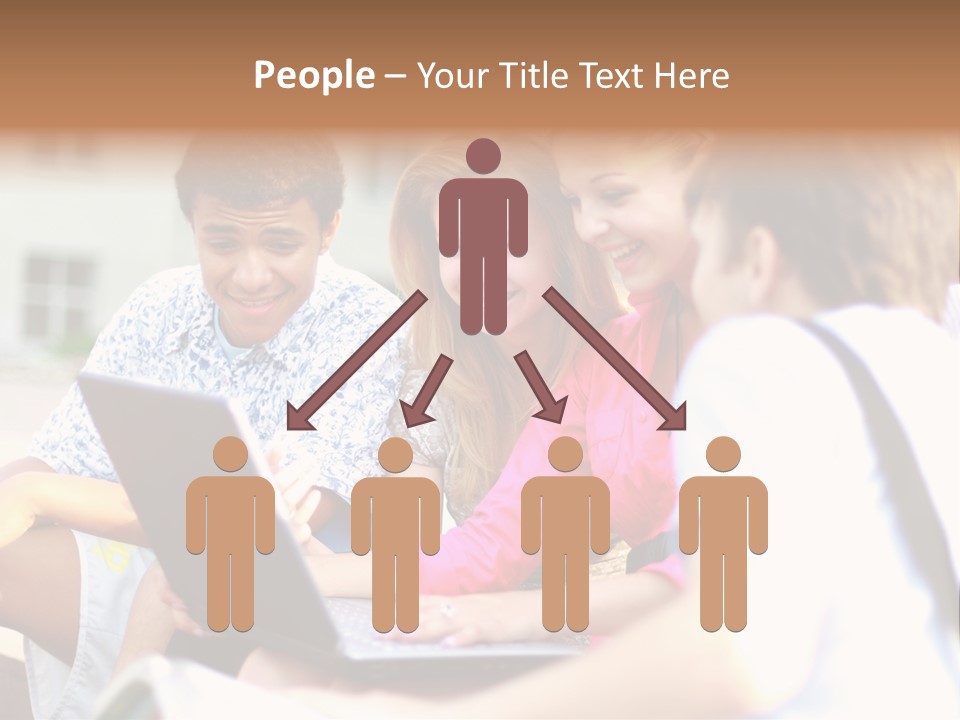 Friends Humorous Teen PowerPoint Template