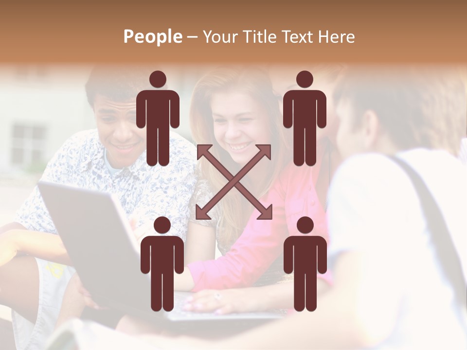 Friends Humorous Teen PowerPoint Template