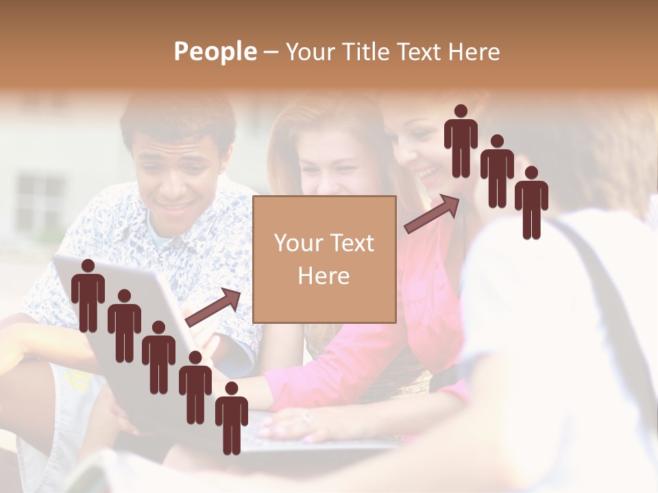 Friends Humorous Teen PowerPoint Template