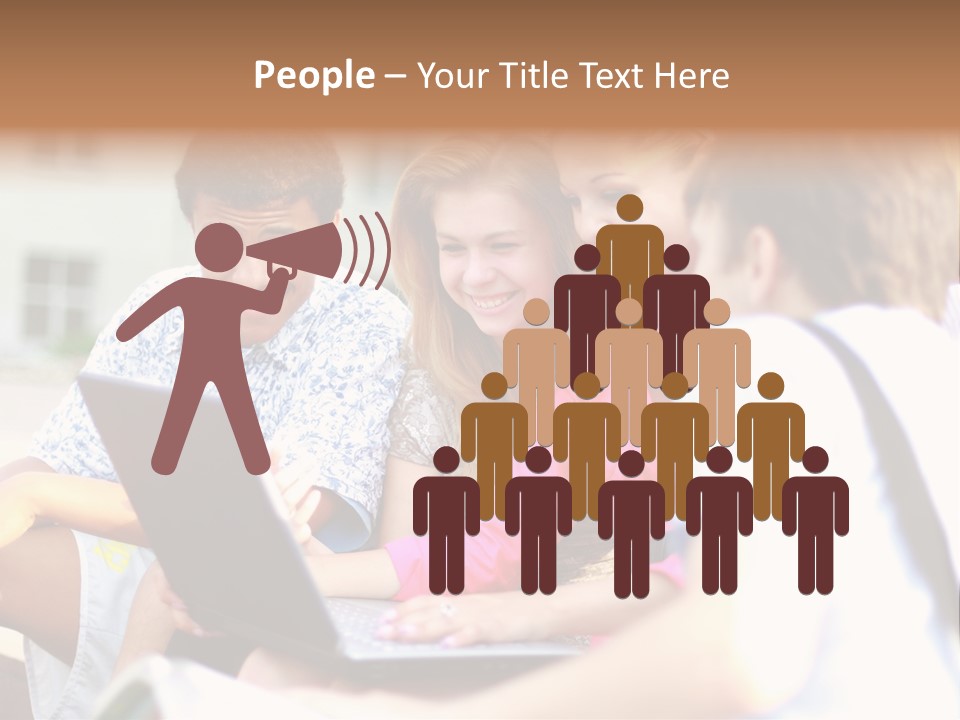 Friends Humorous Teen PowerPoint Template