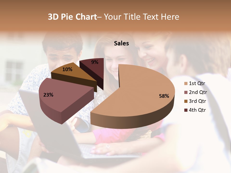 Friends Humorous Teen PowerPoint Template