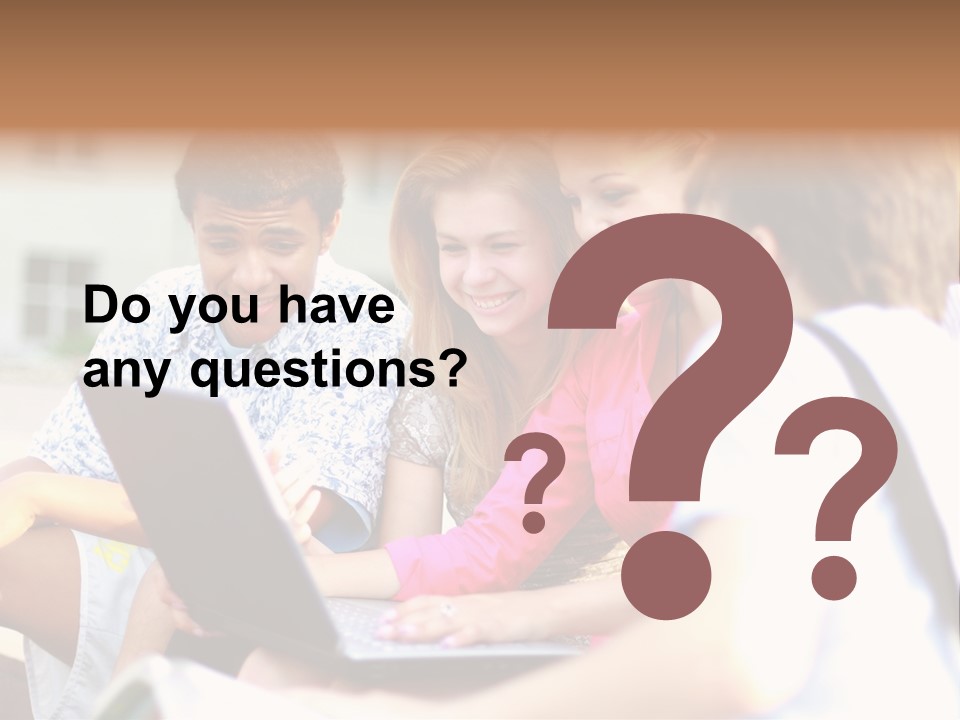 Friends Humorous Teen PowerPoint Template