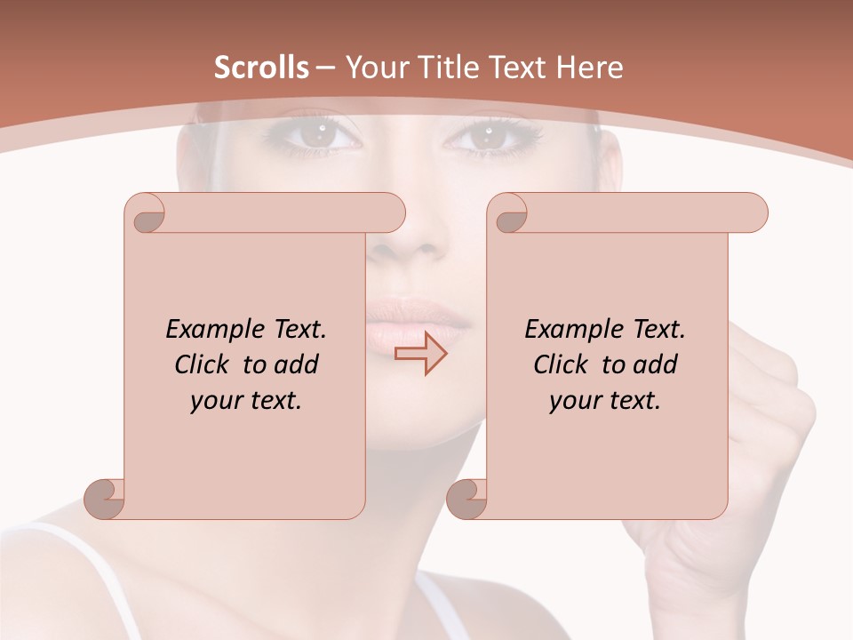 Pretty White Sensual PowerPoint Template
