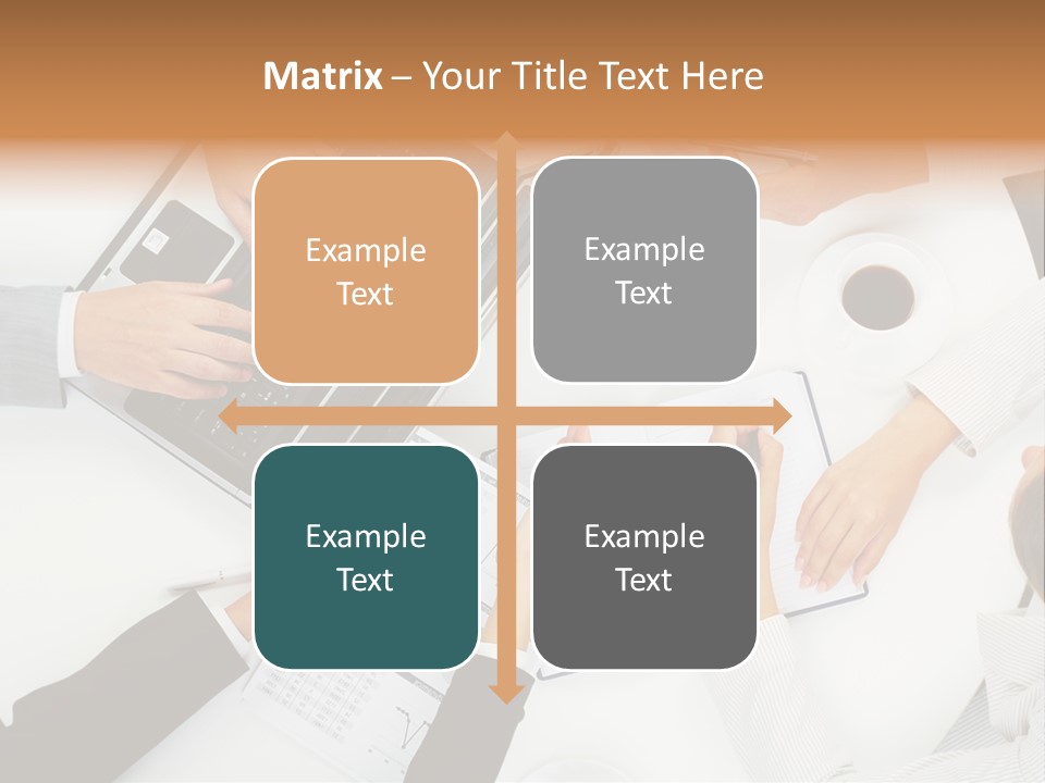 Female Holding Busy PowerPoint Template