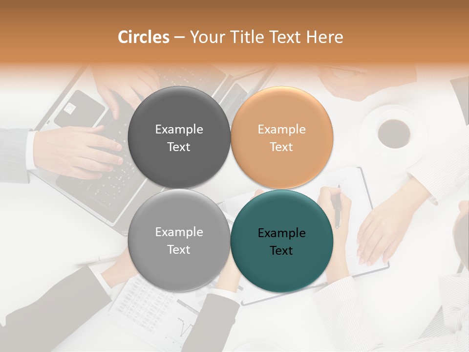 Female Holding Busy PowerPoint Template