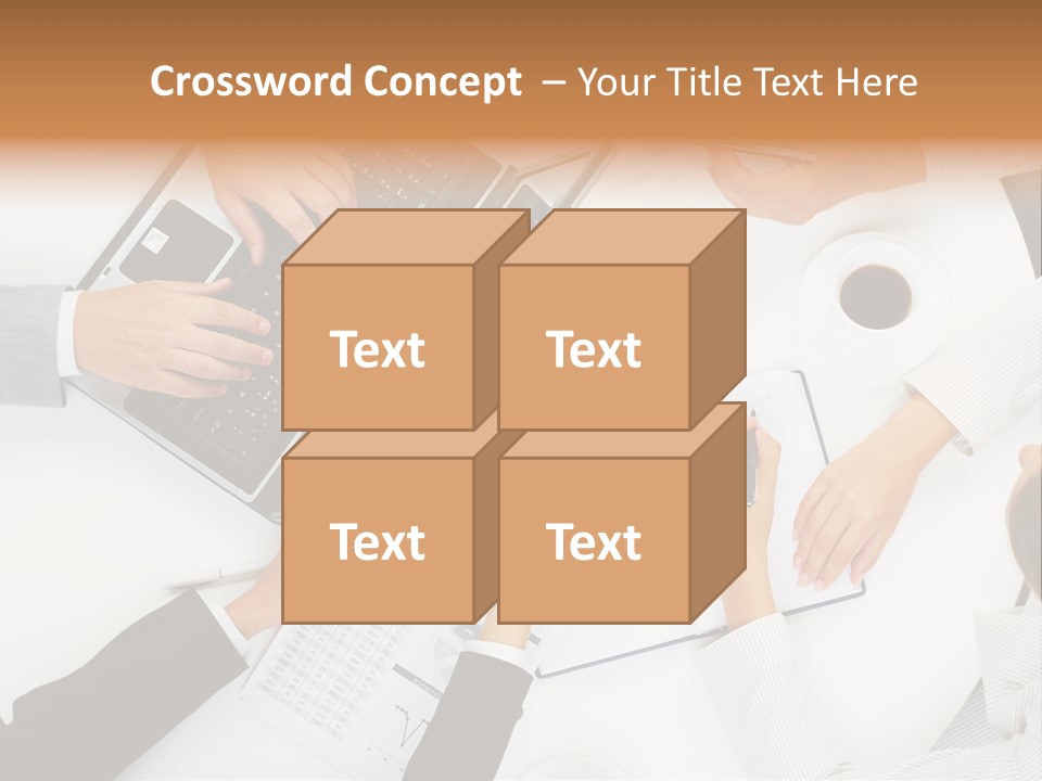 Female Holding Busy PowerPoint Template