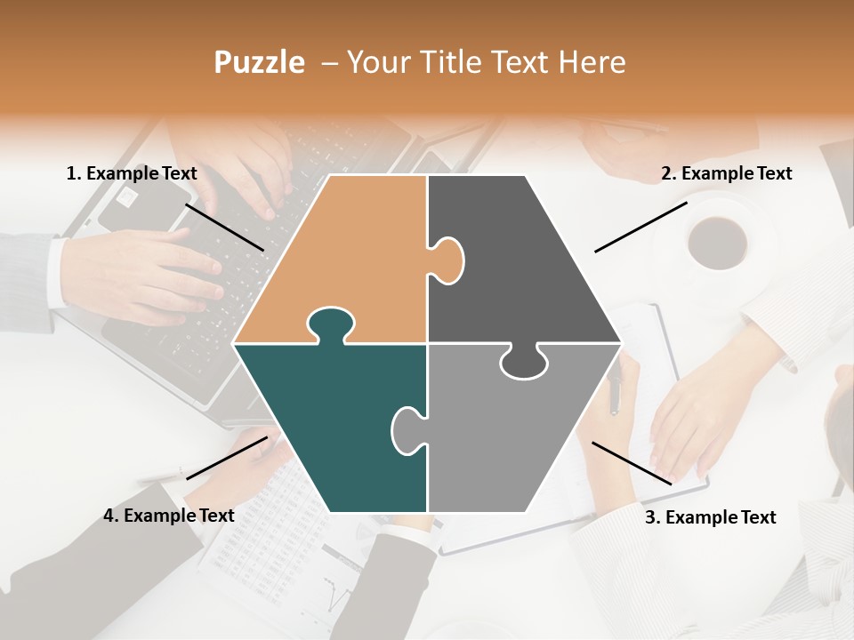 Female Holding Busy PowerPoint Template