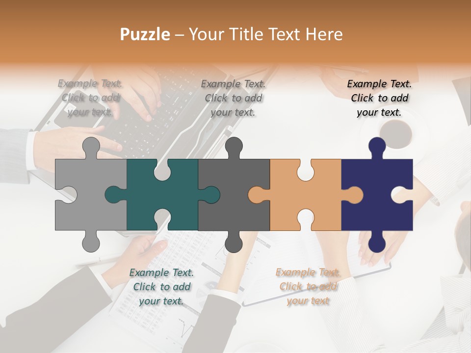 Female Holding Busy PowerPoint Template