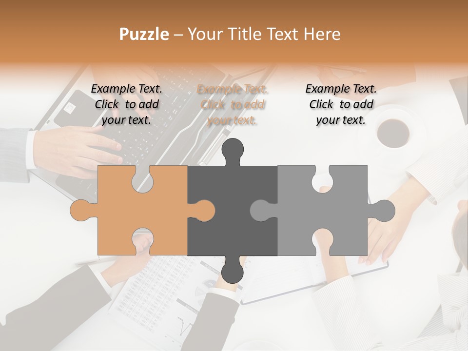 Female Holding Busy PowerPoint Template