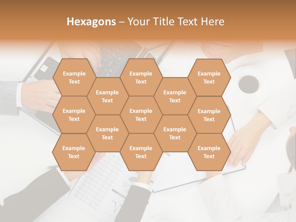 Female Holding Busy PowerPoint Template