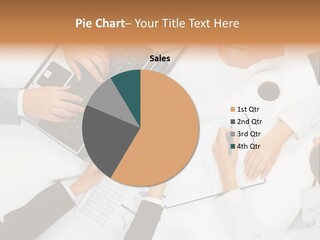 Female Holding Busy PowerPoint Template