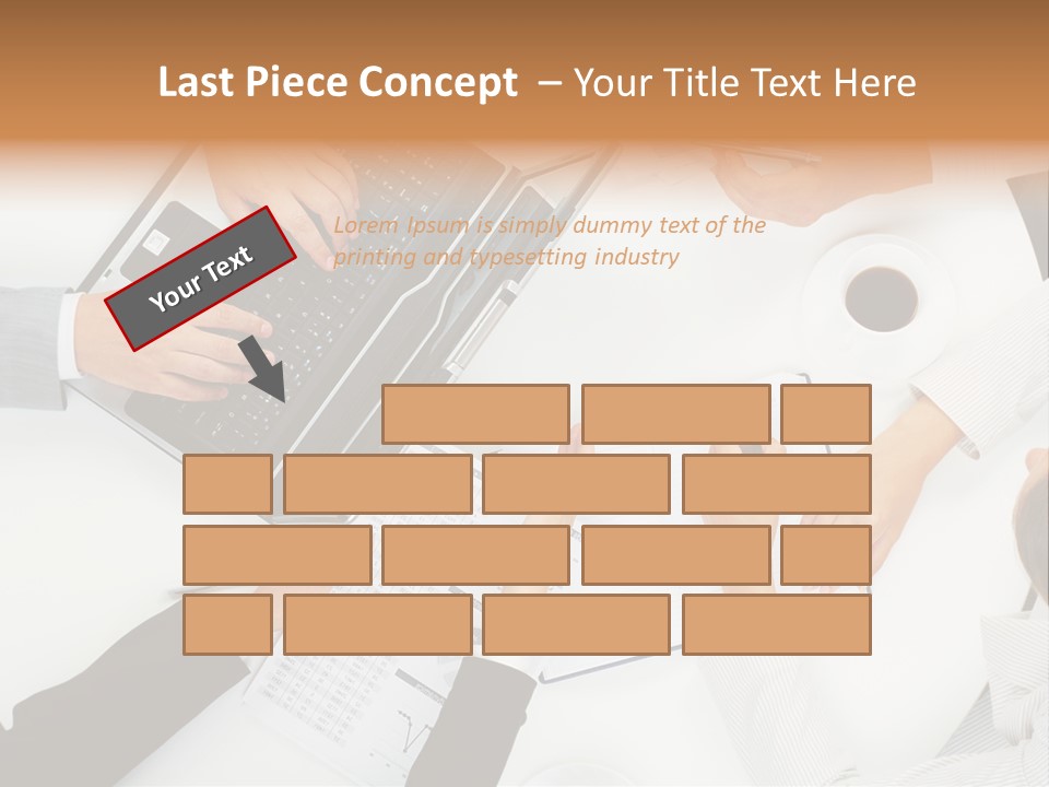 Female Holding Busy PowerPoint Template