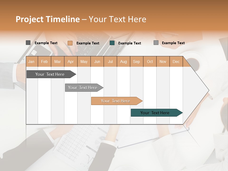 Female Holding Busy PowerPoint Template