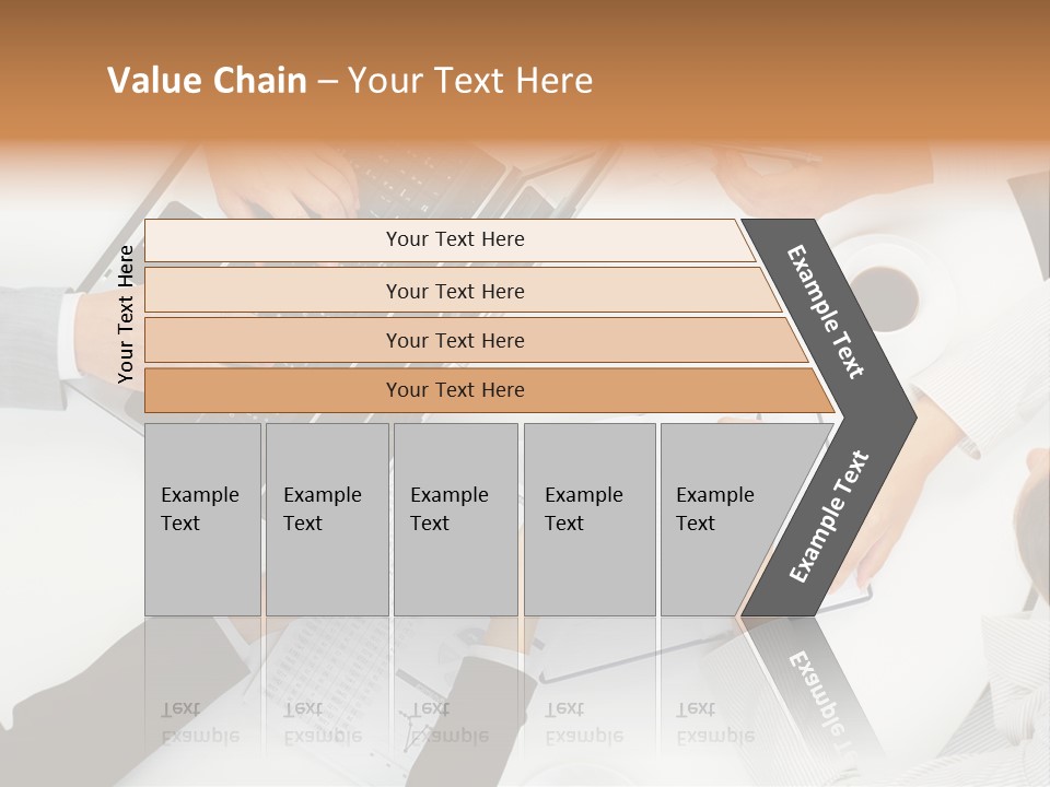 Female Holding Busy PowerPoint Template