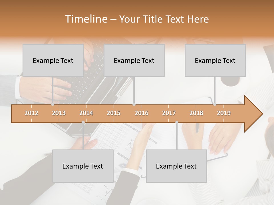 Female Holding Busy PowerPoint Template