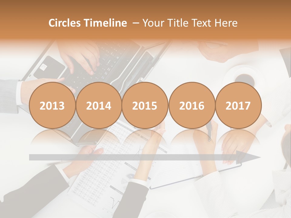 Female Holding Busy PowerPoint Template