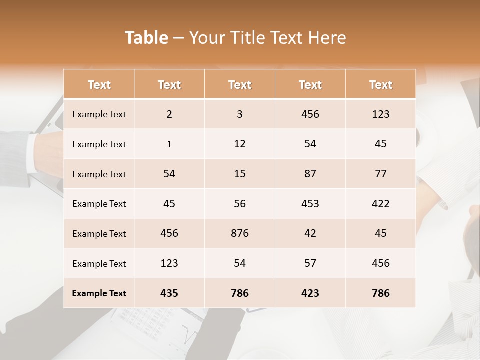 Female Holding Busy PowerPoint Template