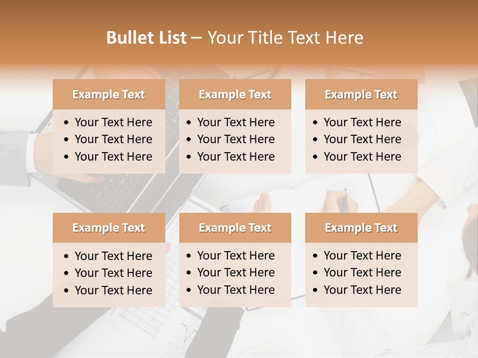 Female Holding Busy PowerPoint Template