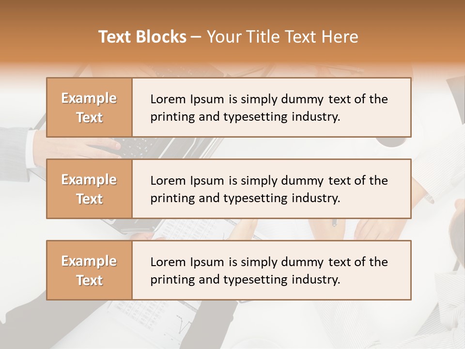 Female Holding Busy PowerPoint Template