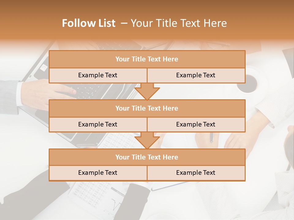 Female Holding Busy PowerPoint Template