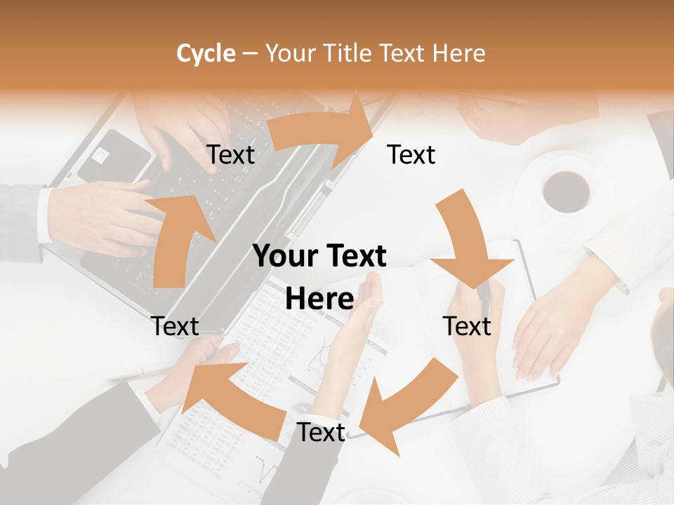 Female Holding Busy PowerPoint Template