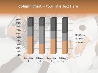 Female Holding Busy PowerPoint Template