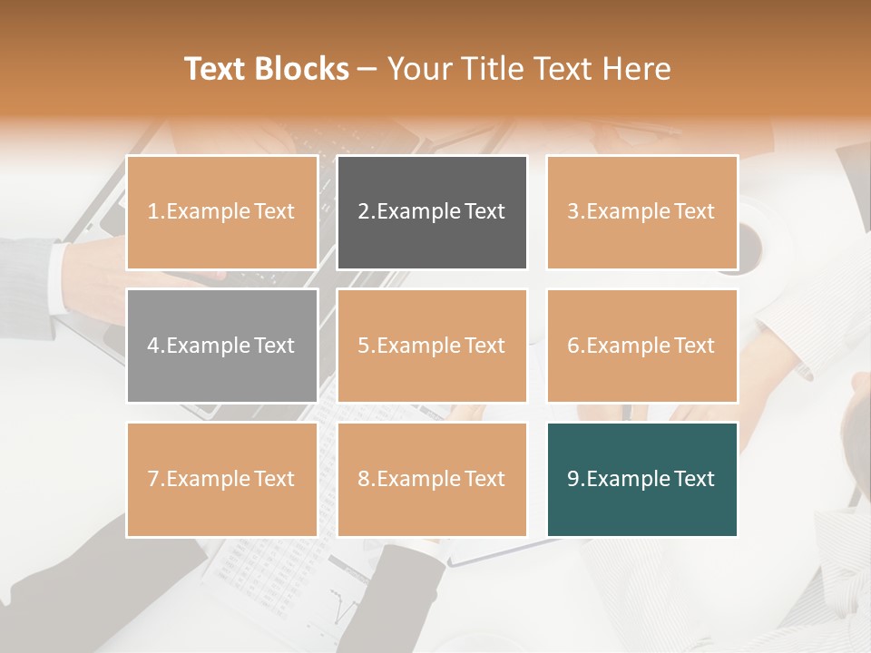 Female Holding Busy PowerPoint Template