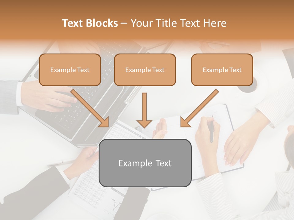 Female Holding Busy PowerPoint Template