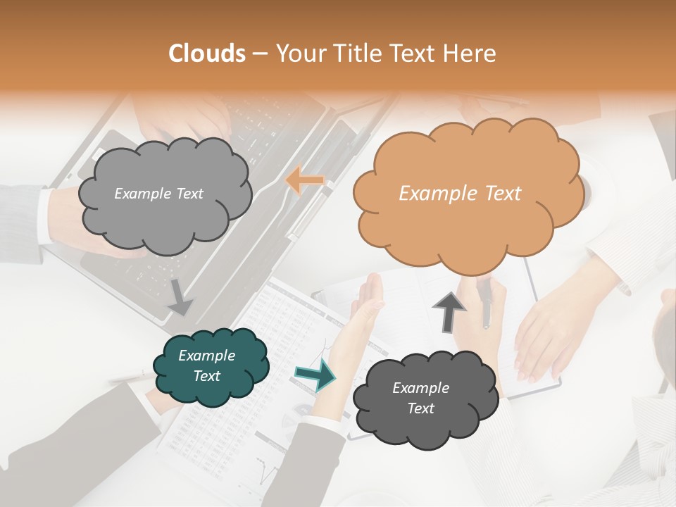 Female Holding Busy PowerPoint Template