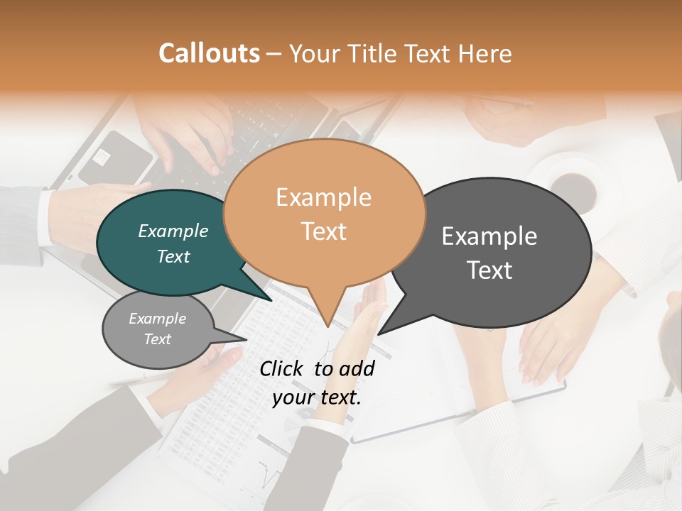 Female Holding Busy PowerPoint Template