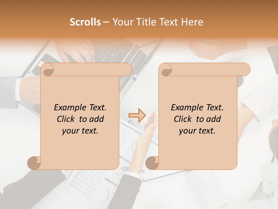 Female Holding Busy PowerPoint Template