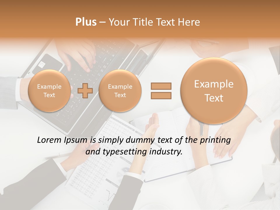 Female Holding Busy PowerPoint Template