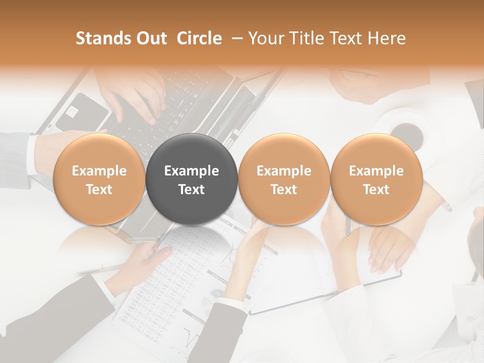 Female Holding Busy PowerPoint Template