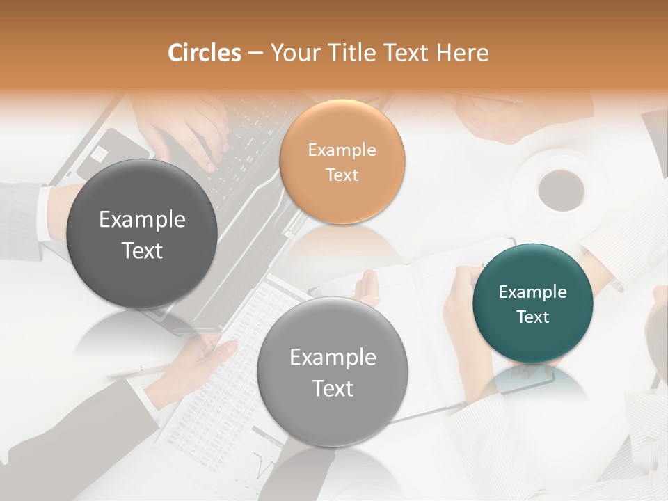 Female Holding Busy PowerPoint Template