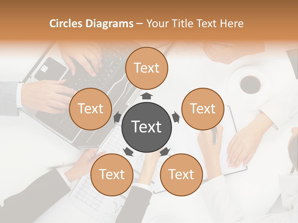 Female Holding Busy PowerPoint Template